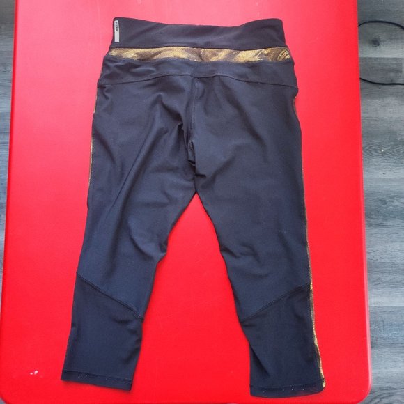 RBX leggings black with gold design women's size M - Picture 3 of 7